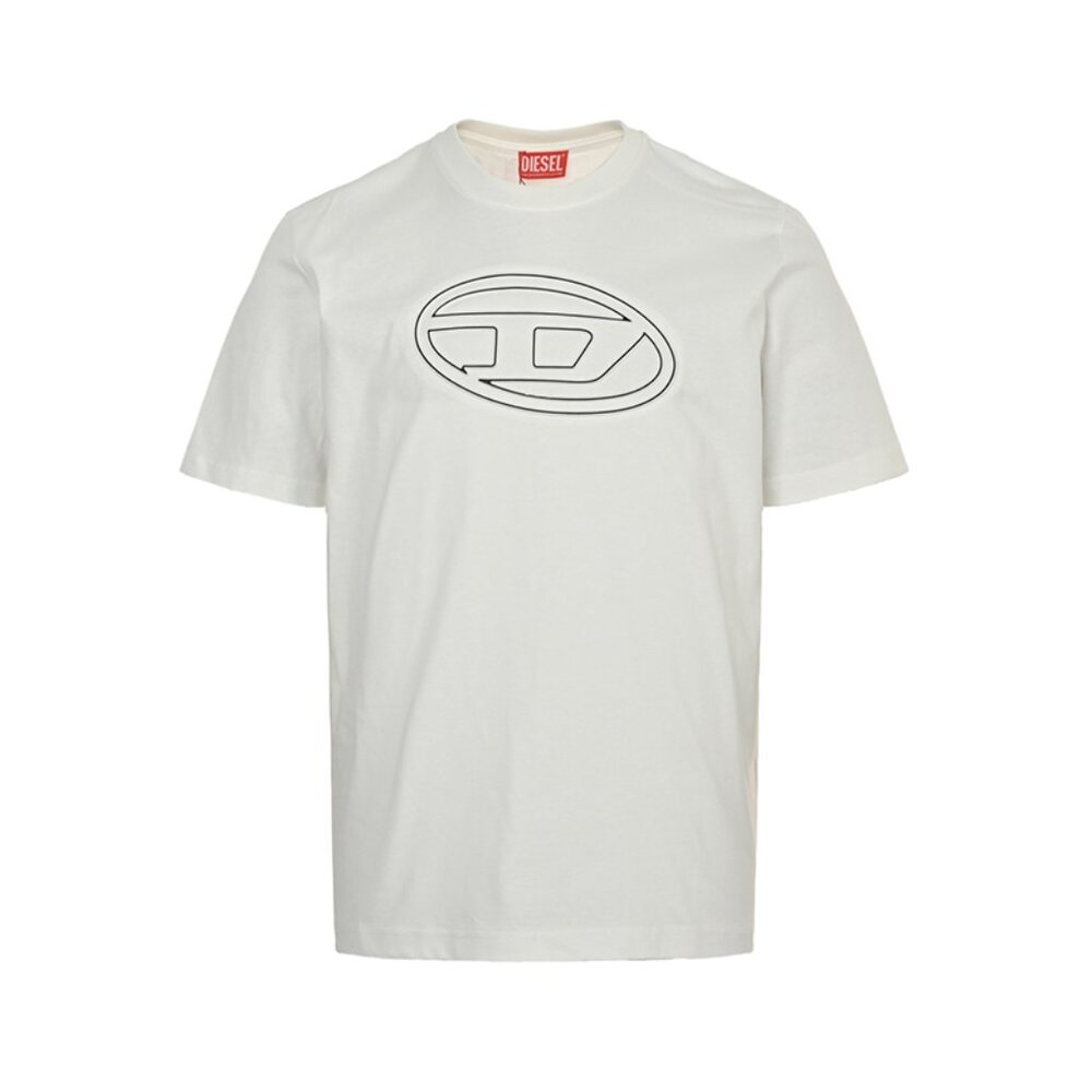 Diesel White Printed Short-Sleeved T-Shirt